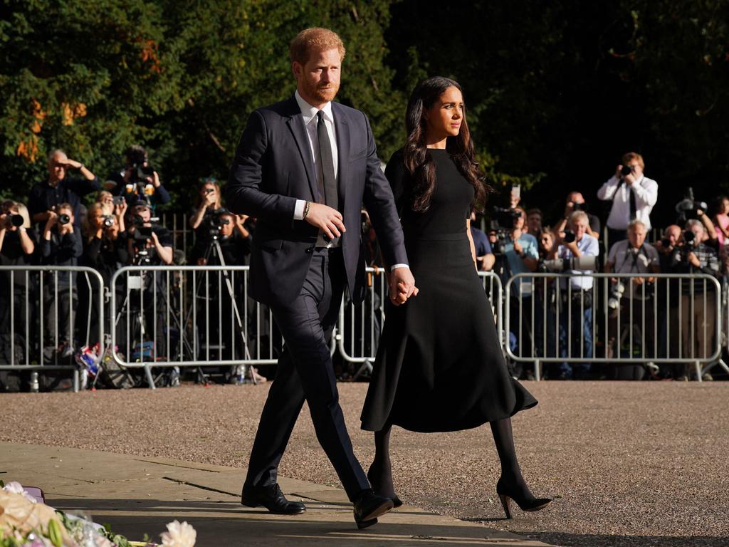 The Sussexes received a warm reception from the assembled crowd. Picture: AFP