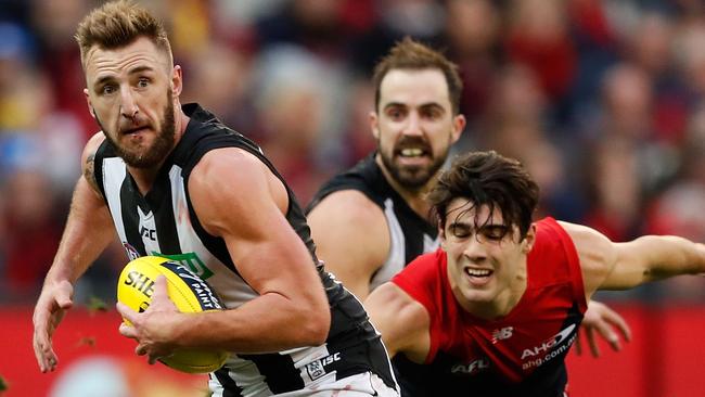 Lynden Dunn in action against his old side Melbourne last year. Picture: Getty Images