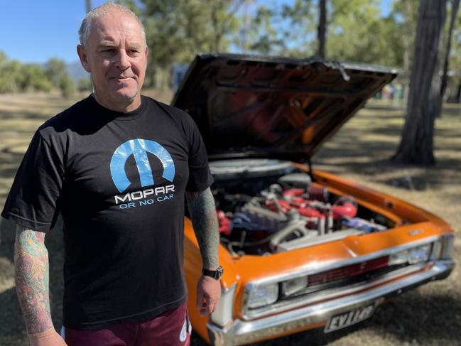 Townsville man Troy Wilson with his 1971 Valiant Charger. He explains how the shortage of LPG fuel supply in Townsville would affect him by tens of thousands of dollars. Picture: Chris Burns