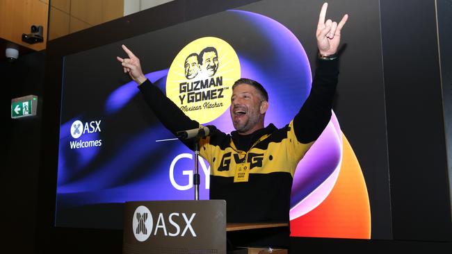 Guzman y Gomez founder and co-CEO Steven Marks at its ASX listing in Sydney. Picture: Britta Campion/The Australian