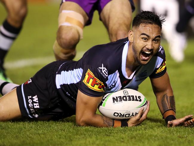 Sharks second-rower Briton Nikora. Picture: Mark Kolbe/Getty Images