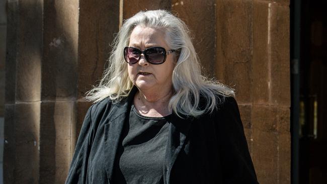 Patricia Evans leaves Adelaide Magistrates Court in Adelaide, Wednesday, October 23, 2019. (AAP Image/ Morgan Sette)