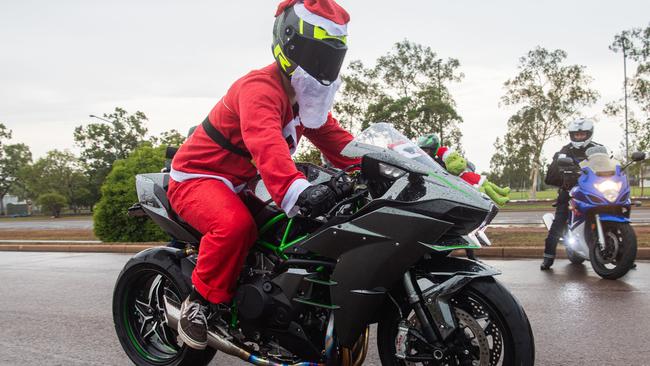 Darwin's motorbike community at the NT Motorcycle Centre to raise money and awareness for the Salvation Army's annual Christmas Toy Ride. Picture: Pema Tamang Pakhrin