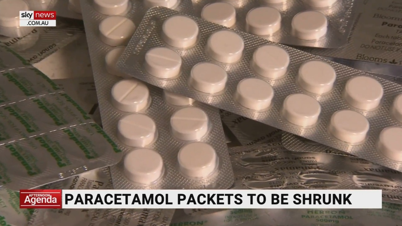 Maximum size of paracetamol packages to be reduced