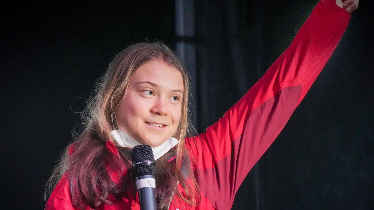 Climate activist Greta Thunberg speaks at COP256 in Glasgow in 2021. (Photo by Christopher Furlong/Getty Images)