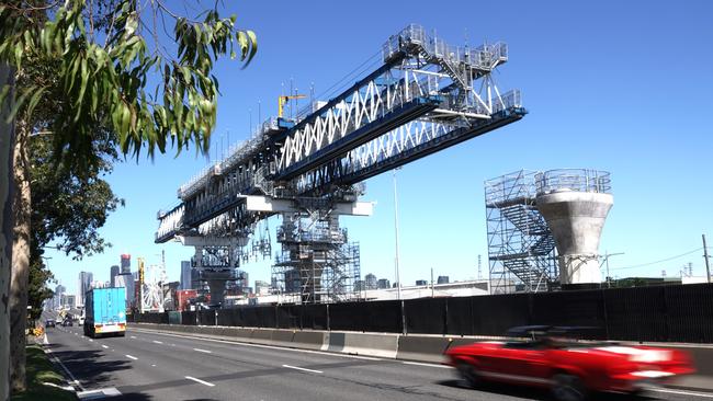 Work has stalled on the West Gate Tunnel in Melbourne. Picture: Alex Coppel.