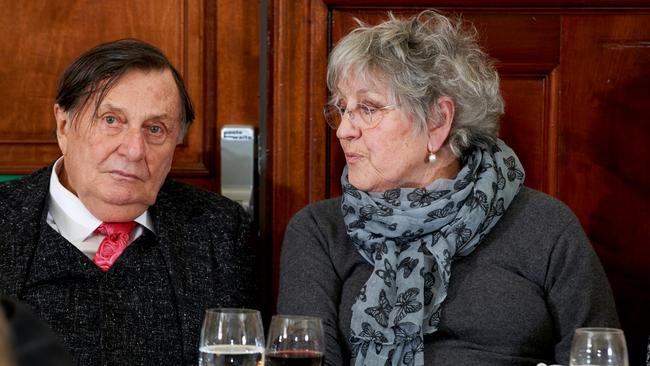 Barry Humphries and Germaine Greer at the Oldie of the Year Awards in 2016. They didn’t see eye-to-eye politically and she didn’t always find his jokes funny.