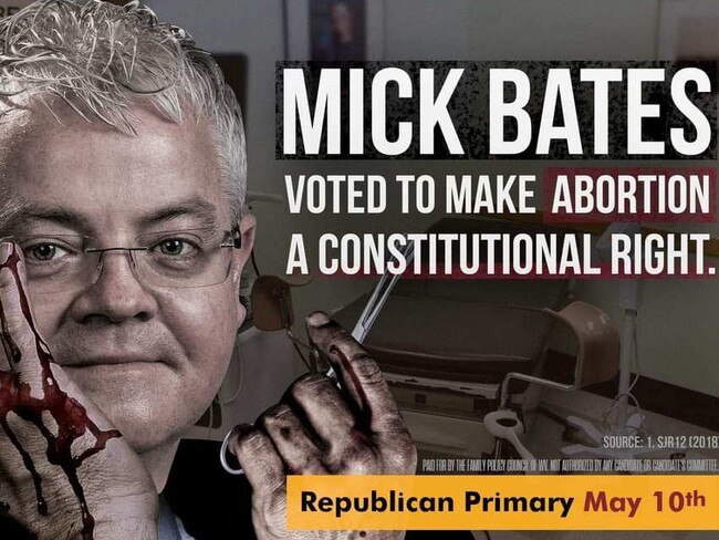 An ad targeting Mick Bates in a Republican primary race this year. Picture: Supplied