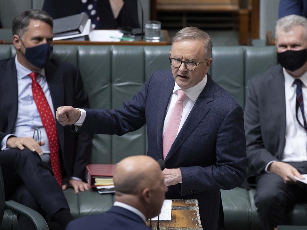 Prime Minister Anthony Albanese during question time on Tuesday. Picture: NCA NewsWire / Gary Ramage