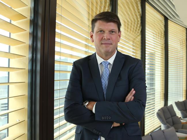 13/02/2020. AGL CEO Brett Redman pictured at their offices in Sydney as AGL Energy release their first half results. Britta Campion / The Australian