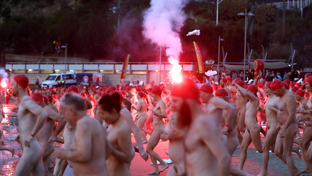 Dark Mofo also features a nude swim. Picture: SAM ROSEWARNE.