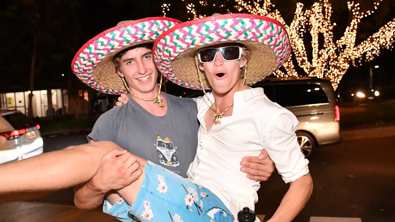 SCHOOLIES: Out and about in Noosa are Stanley Duthie and Luke Lambourne. Picture: Patrick Woods.