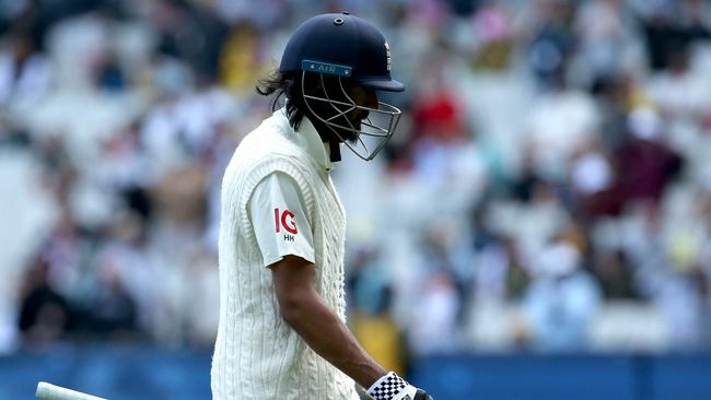 England batters have been regularly walking back to the pavillion this summer. Picture: AFP