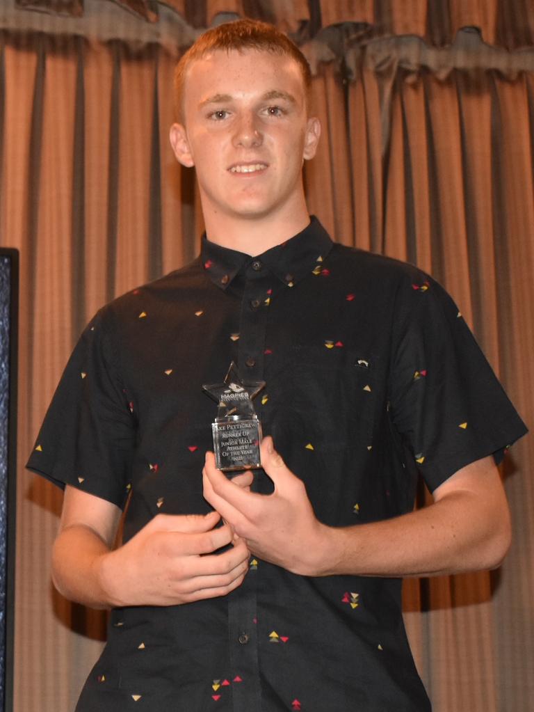 Jake Pettigrew was named runner up junior male athlete of the year at Magpies awards night, October 29, 2021. Picture: Matthew Forrest