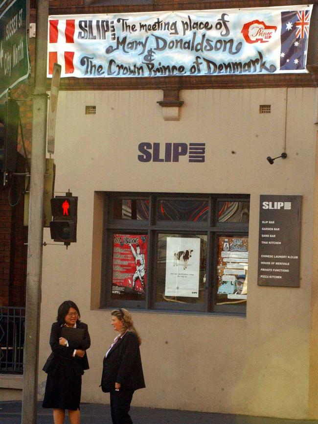 The Slip Inn bar in Sydney where the couple met. Picture: AAP Image/Mick Tsikas