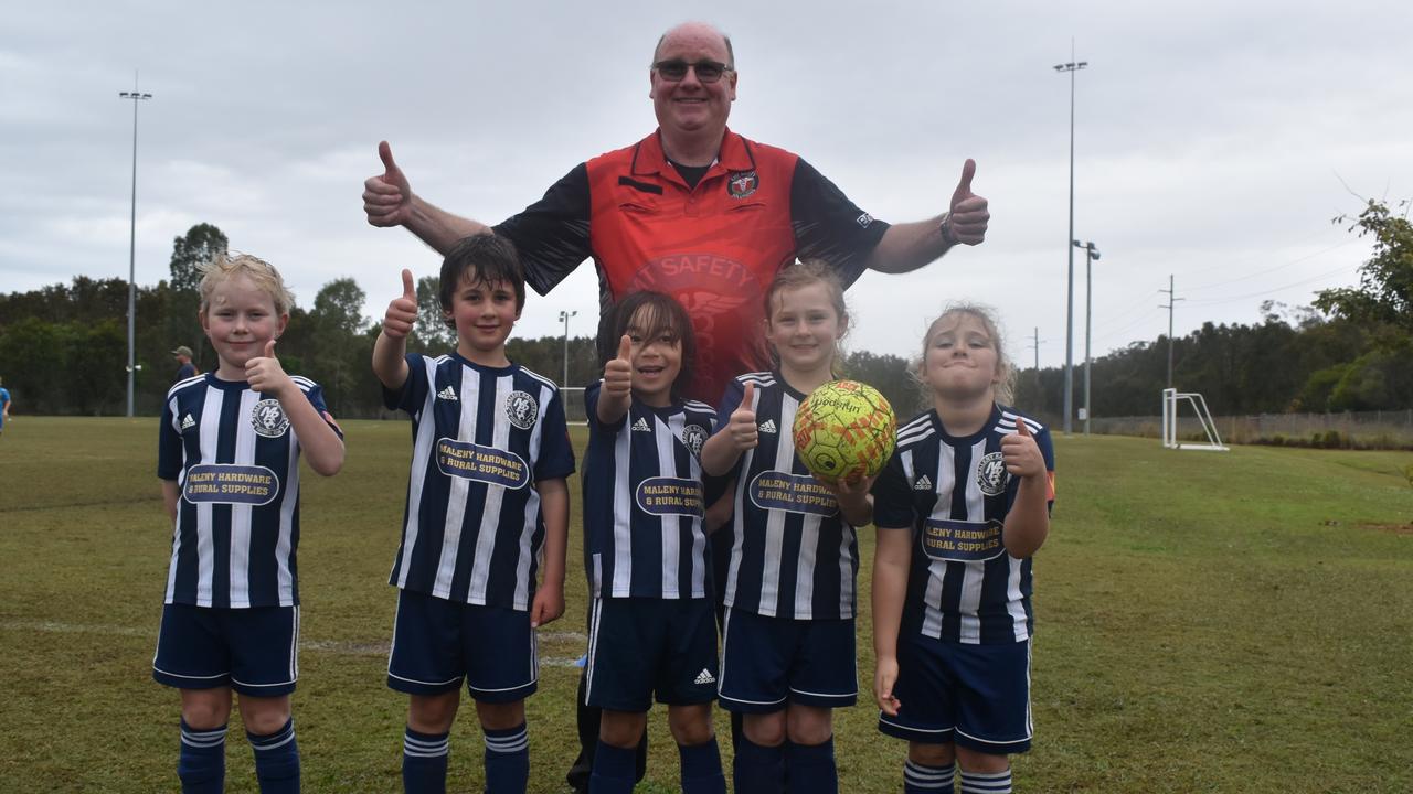 Maleny Rangers under 7s at the Morey Tonen Carnival at Kawana on August 13, 2022. Picture: Eddie Franklin.