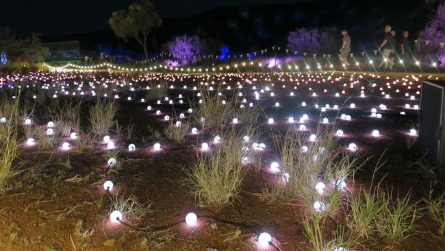 Hundreds of lights illuminated the park, with this years theme Listening with Heart telling the story of the Uluru Statement of the Heart.