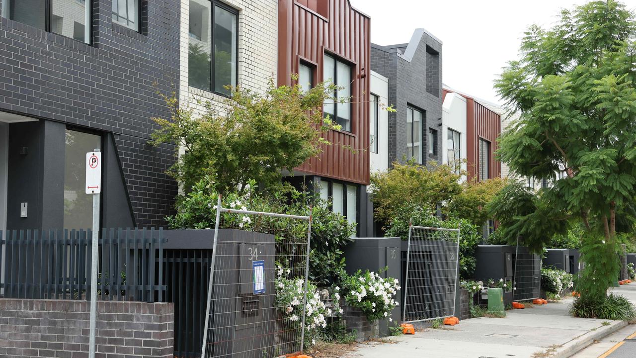 Pictured are vacant homes on Matters Street in Erskineville. Picture: Tim Hunter.