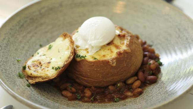 The Hamptons, Hendra, Breakfast in Bread. Picture: Mark Cranitch