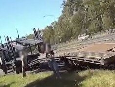 A Sydney truck driver and his passenger have been fined for allegedly sneaking across the Queensland border. Picture: Queensland Police Service