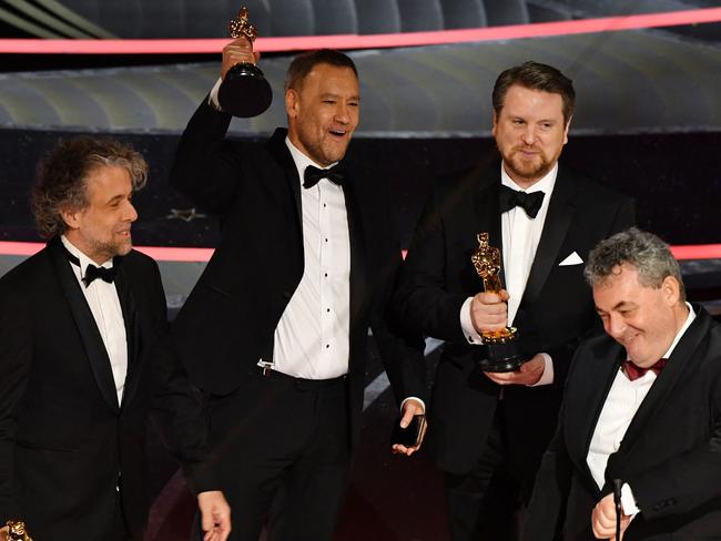 Dune’s visual effects team who won the Oscar for Best Visual Effects. Picture: AFP