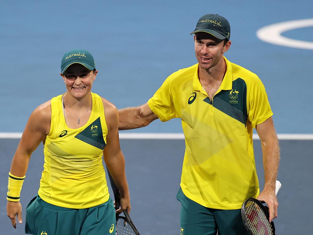 The mixed doubles pair are out.