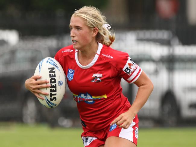 Evie McGrath crossed three times for Illawarra. Picture: Warren Gannon Photography