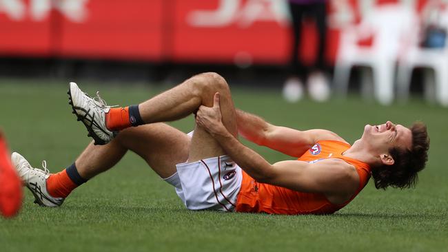 The Giants are fearing the worst for young defender Jack Buckley. Picture: Getty Images