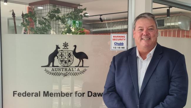 Andrew Willcox, who snared the federal seat of Dawson, has marked his first official day in the office – where his predecessor once tread. You can find him at Level 2, 45 Victoria St, Mackay. Picture: Contributed