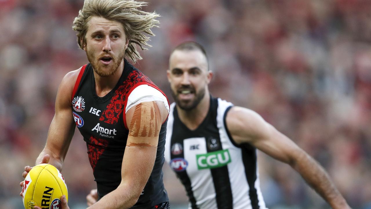 Dyson Heppell and Steele Sidebottom will again be key players when Essendon and Collingwood do battle on Anzac Day at the MCG.