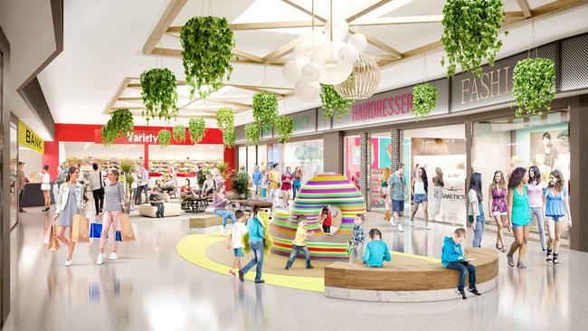 An artist's impression of inside Arndale Shopping Centre in Springwood after the $15 million refurbishment.