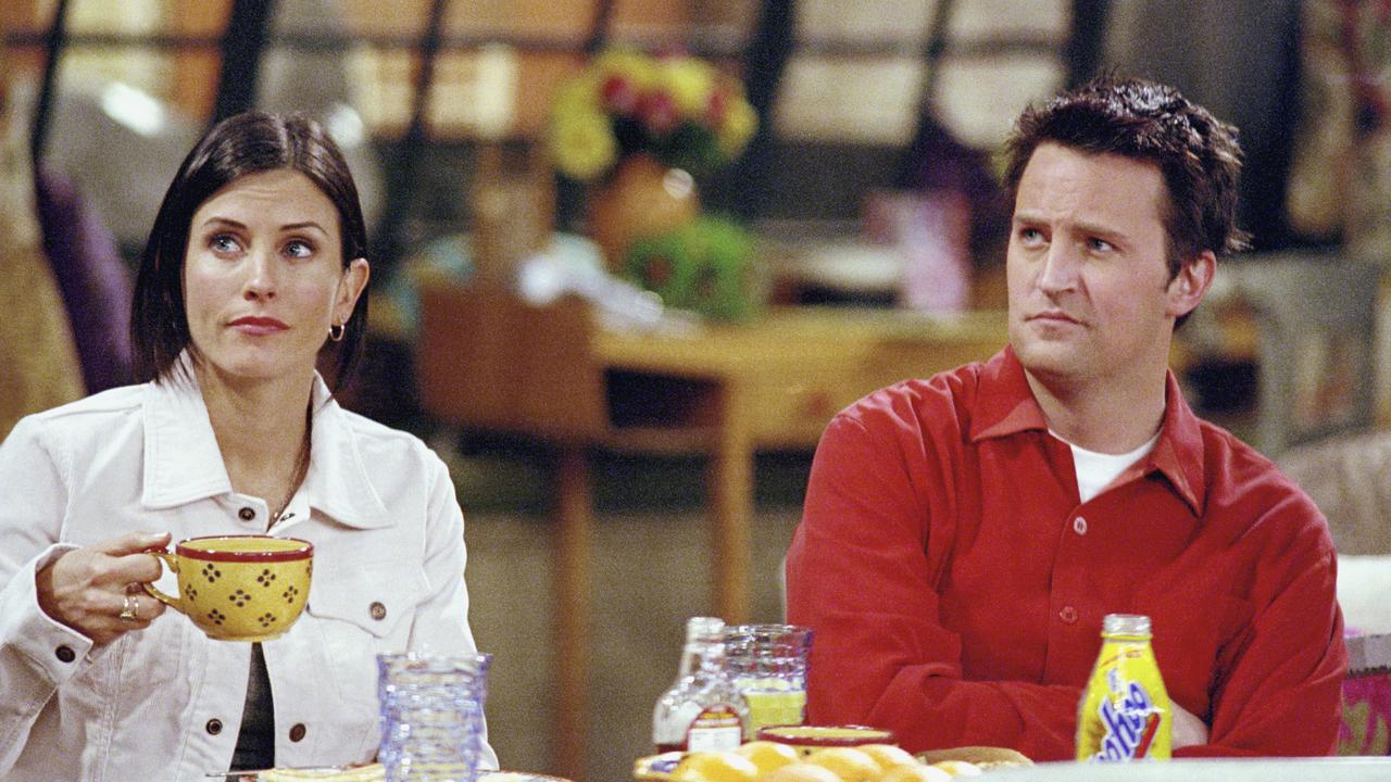 Courteney Cox as Monica Geller and Matthew Perry as Chandler Bing in Friends. Picture: NBC/NBCU Photo Bank via Getty Images