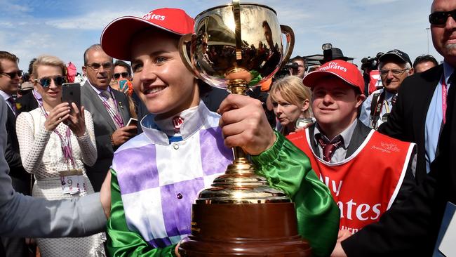 Melbourne Cup winning jockey Michelle Payne will set up a satellite stable on the Sunshine Coast. Picture: Jay Town.