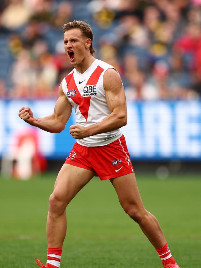 Corey Warner is pumped after an early goal.