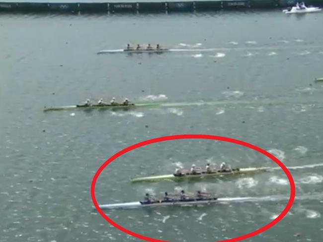 There was huge drama in the rowing final.