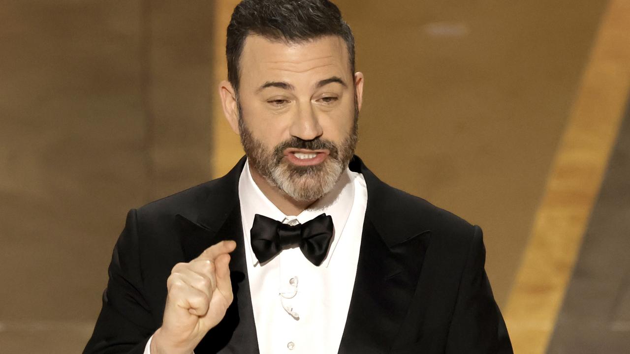 HOLLYWOOD, CALIFORNIA – MARCH 12: Host Jimmy Kimmel speaks onstage during the 95th Annual Academy Awards at Dolby Theatre on March 12, 2023 in Hollywood, California. (Photo by Kevin Winter/Getty Images)