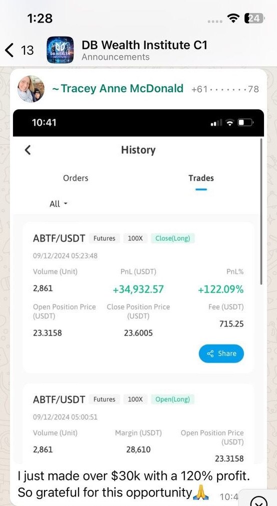 DB Wealth Institute WhatsApp group.