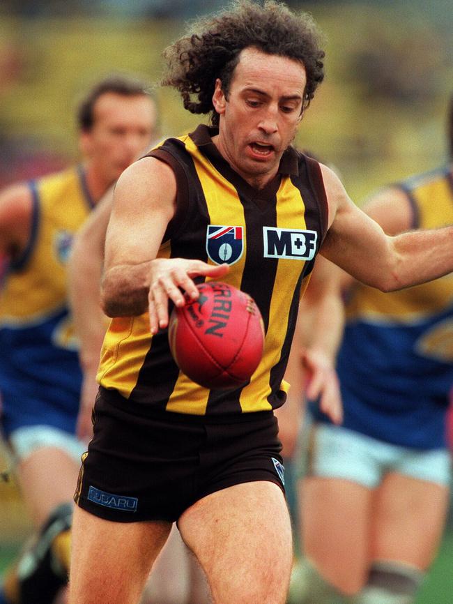 John Platten during his playing days for Hawthorn. He looks set to join the class action.