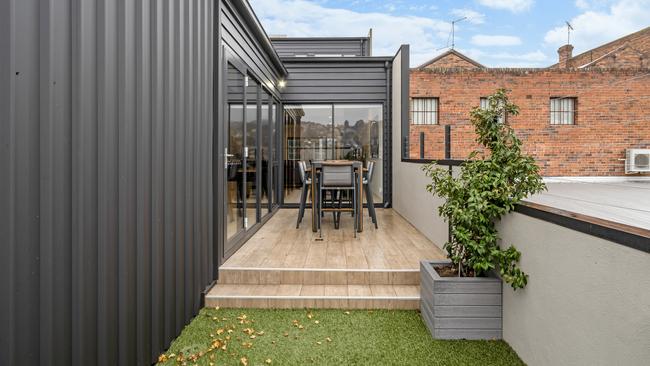 At $1500/week, this three-bedroom, three-storey unit in Launceston's CBD, located on Kingsway, is Tasmania's dearest rental. It is being marketed by Knight Frank Launceston. Picture: Knight Frank Launceston