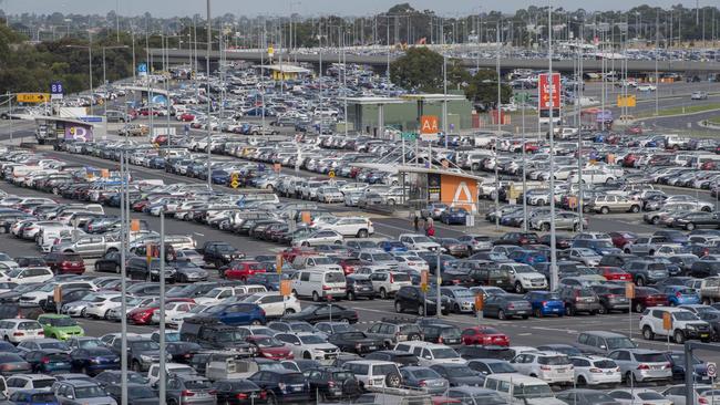 Melbourne airport has the most parking spaces. Picture: Jason Edwards