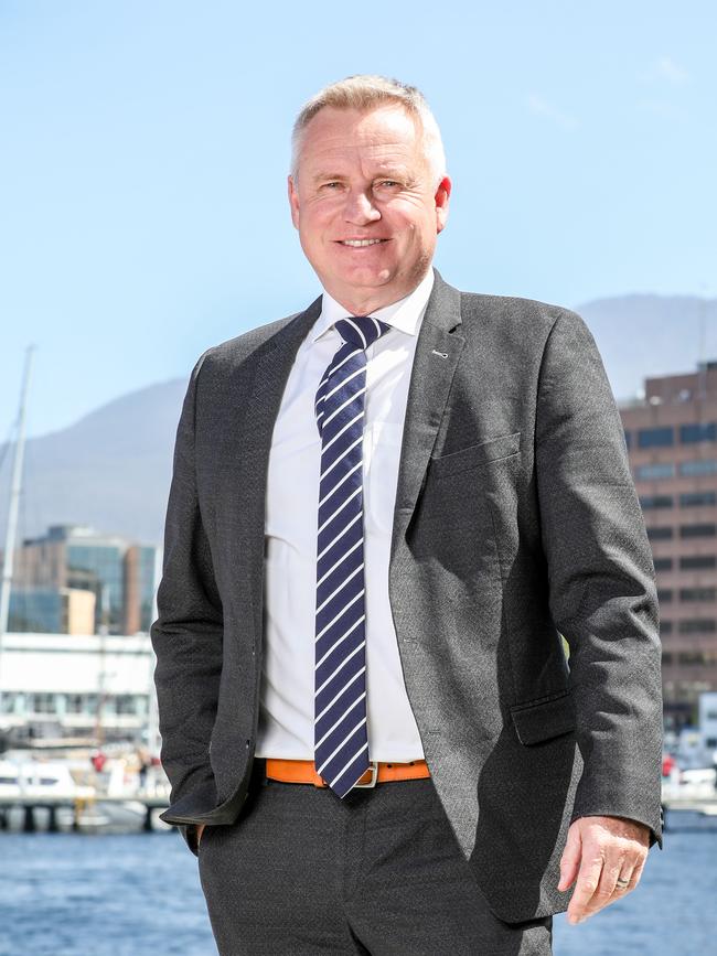 Hobart, Tuesday 15th October 2024. Premier Jeremy Rockliff at the Hobart Waterfront. Picture: Linda Higginson