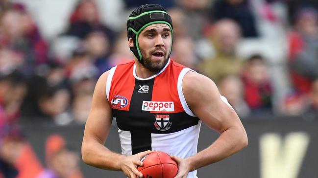 Paddy McCartin is facing a lengthy suspension for striking Geelong captain Aaron Black in the VFL on Saturday. Picture: Cameron Spencer/AFL Photos/via Getty Images