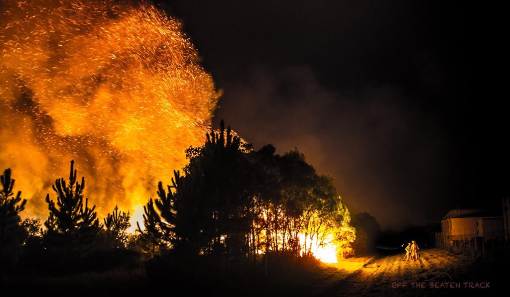 Big bushfire at Coolum, big shout the fire fighters keeping us safe. Picture: MIKE-TURGOOSE