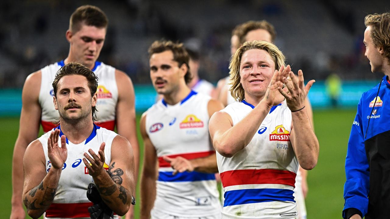 The Dogs put the Eagles to the sword in Perth. (Photo by Daniel Carson/AFL Photos via Getty Images)