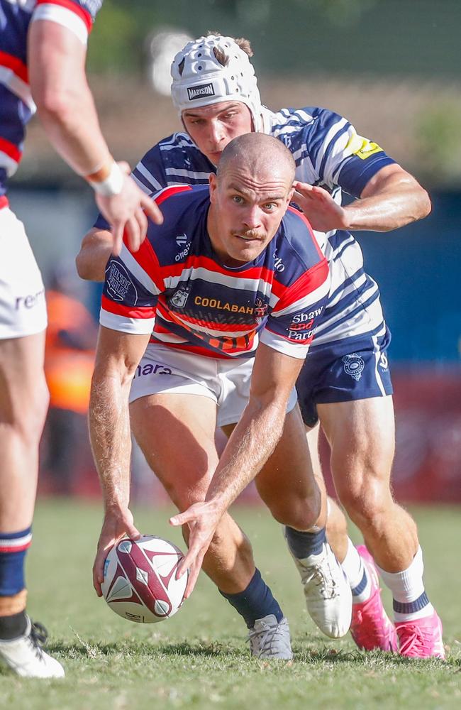 Action from the Australian Rugby Championships between Easts Sydney and Brothers at Crosby Park, 2025. Pic: Stephen Archer.