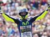 Valentino Rossi reacts after winning the Dutch MotoGP Grand Prix, in Assen, northern Netherlands, Saturday, June 27, 2015. (AP Photo/Vincent Jannink)