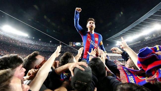 The iconic picture of Lionel Messi taken by Santiago Garces.