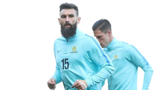 Socceroos captain Mile Jedinak prepares for the Honduras game