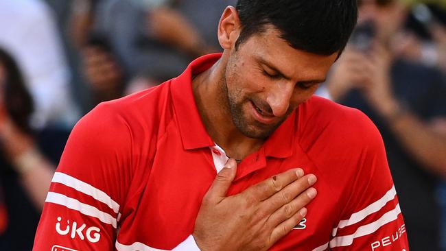 The tennis world number one would need government permission to be allowed back for next year’s tournament. Picture: Anne-Christine Poujoulat/AFP