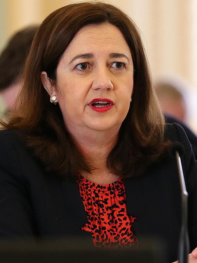 Annastacia Palaszczuk yesterday. Picture: Jono Searle/AAP